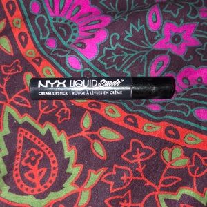 Goth Black Matte NYX Liquid Suede Lipstick